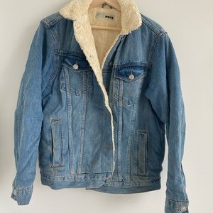 TOPSHOP Denim Sherpa jacket